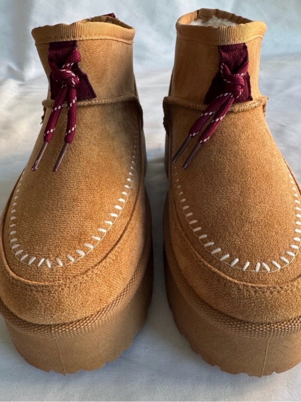 MUDD Boots Women's Tan Brown
Ankle Booties Platform Faux
Suede Size 8.5